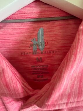 johnnie-O Heathered Pink Performance Polo
